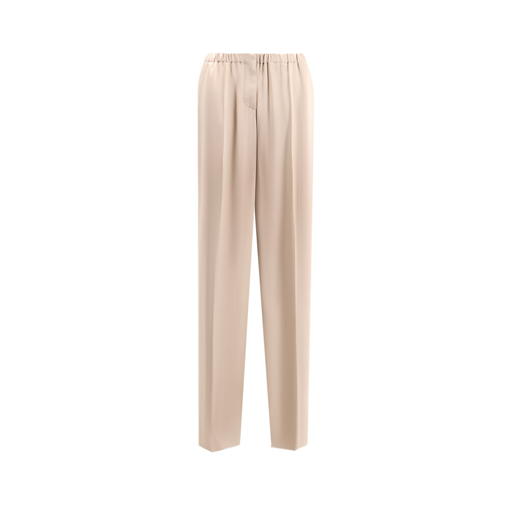 パンツ GIORGIO ARMANI Beige Silk Pant Wide-leg silk trousers | Giorgio Armani