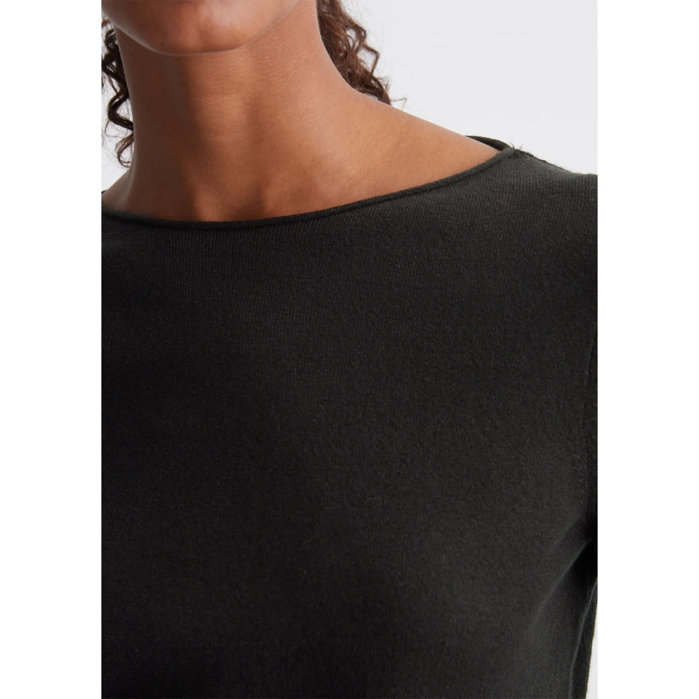Marc O'Polo Basic gebreide trui normaal Black Dames
