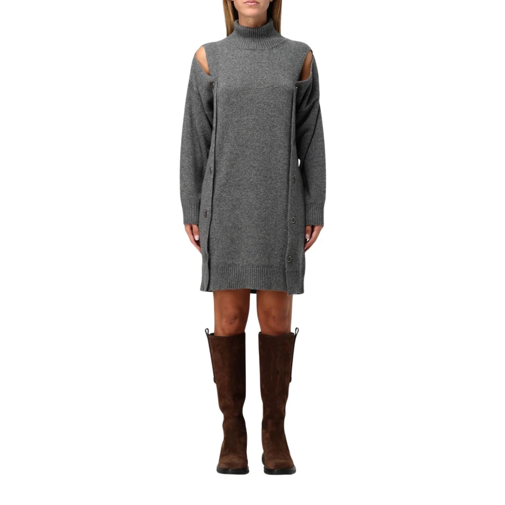 Simona Corsellini Gebreide Jurk Gray Dames