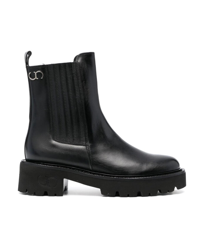 black-leather-ankle-boots