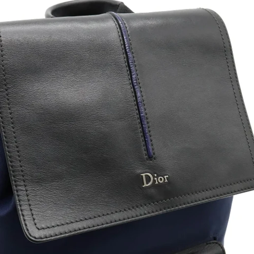 Dior Vintage Pre-owned Fabric backpacks Blue Dames