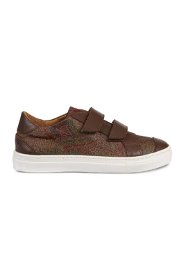 Brun Paisley Sneakers Dubbelrem