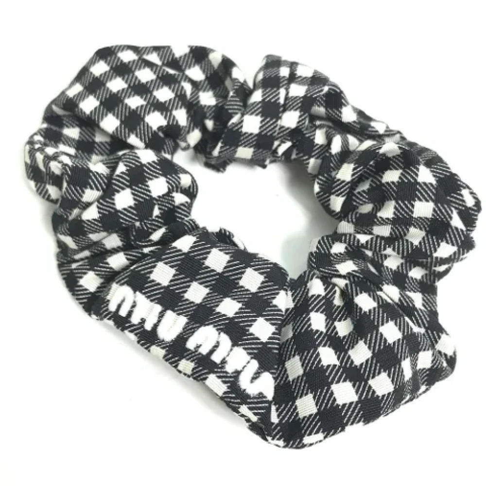 Miu Pre-owned Nylon hair-accessories Black Dames