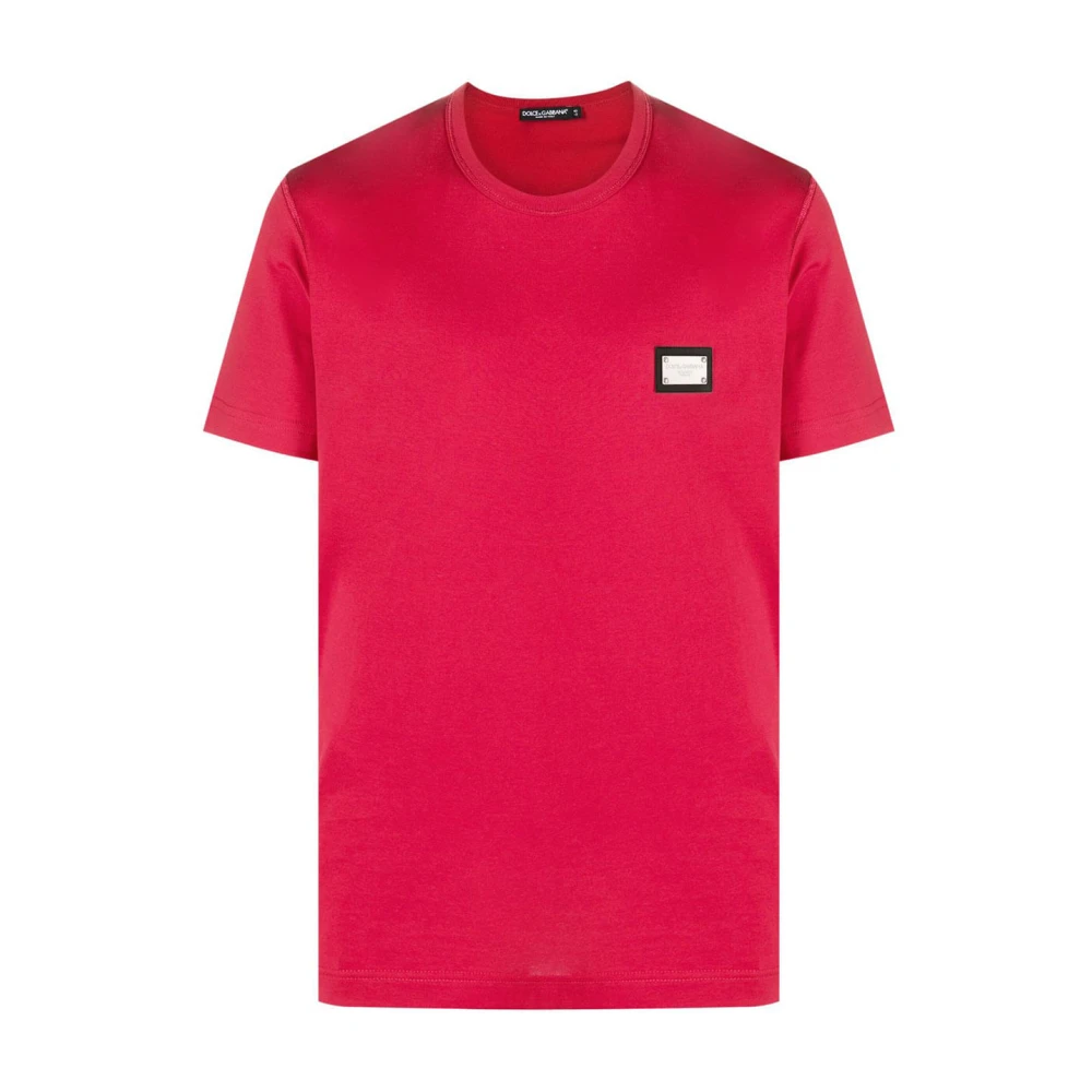 Dolce & Gabbana Men's Red T-Shirts, M, Casual T-Shirt With Unique Design
