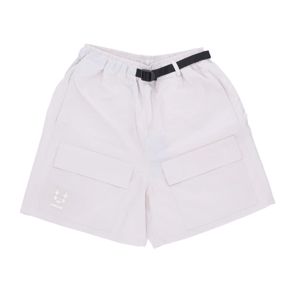 Usual Lichtgewicht Elastische Taille Shorts Beige Heren