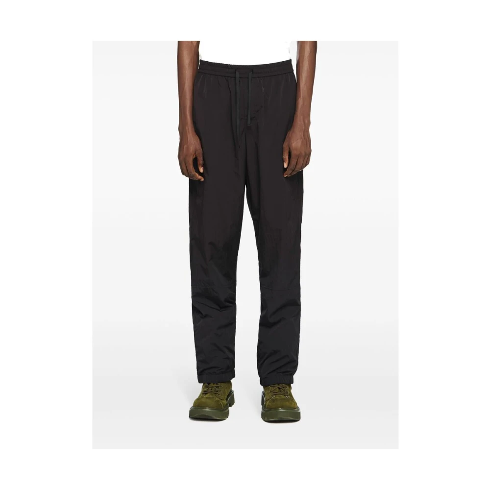 JW Anderson Zwarte Katoenen Panelen Trekkoord Broek Black Heren