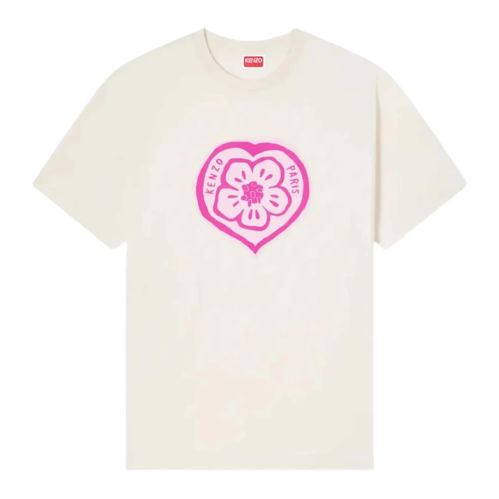 Kenzo Women's White T-Shirts, M, Boke Heart T-Shirt