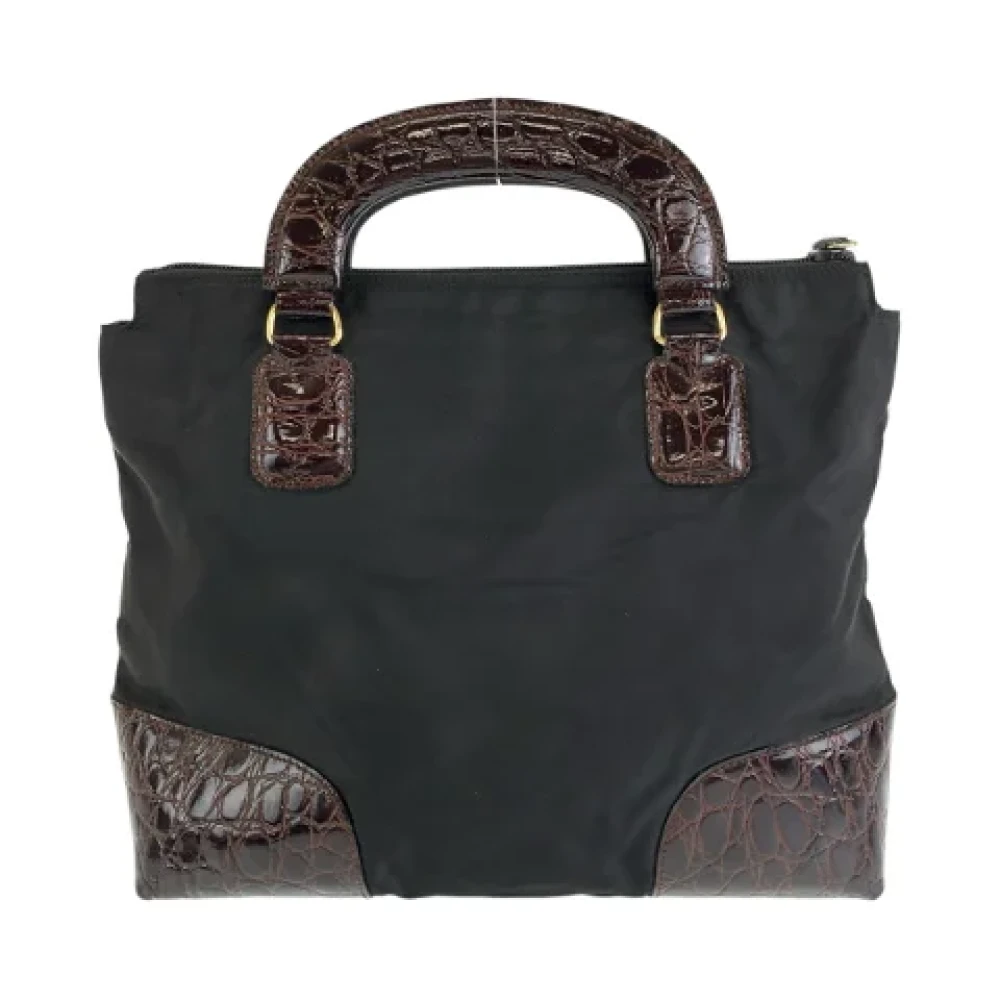 Prada Vintage Pre-owned Canvas totes Black Dames