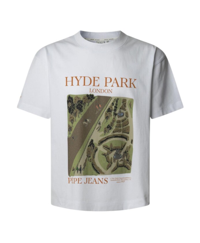klassiek-t-shirt-met-korte-mouwen-en-frontprint