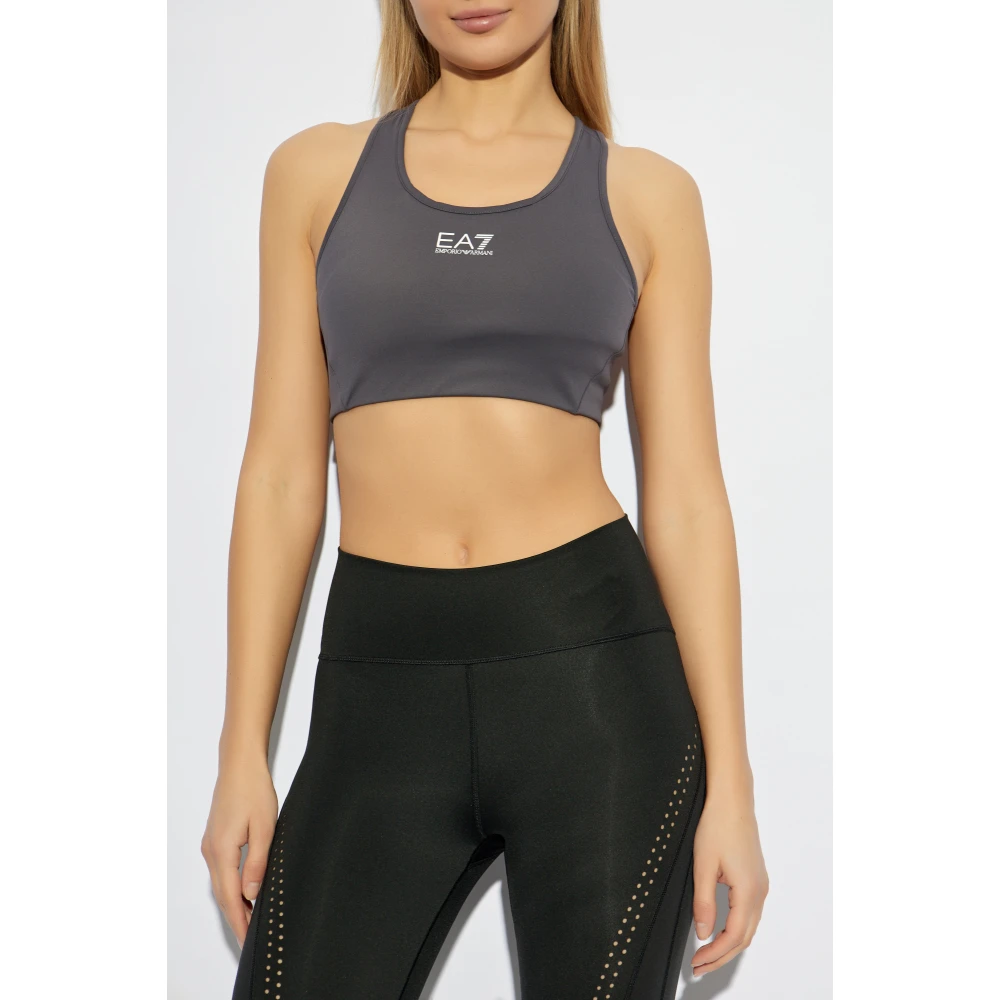Emporio Armani EA7 Trainings top Gray Dames