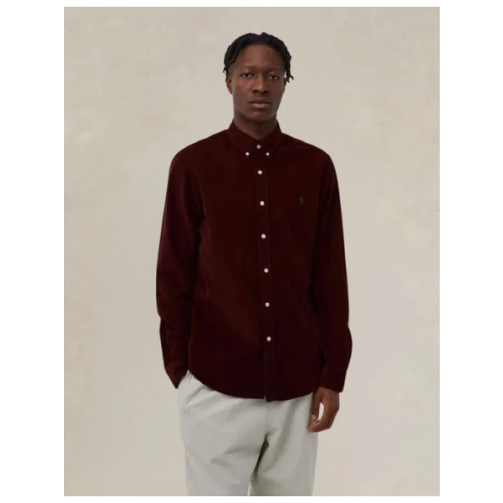 Polo Ralph Lauren Katoenen poloshirt met geborduurd logo Red Heren