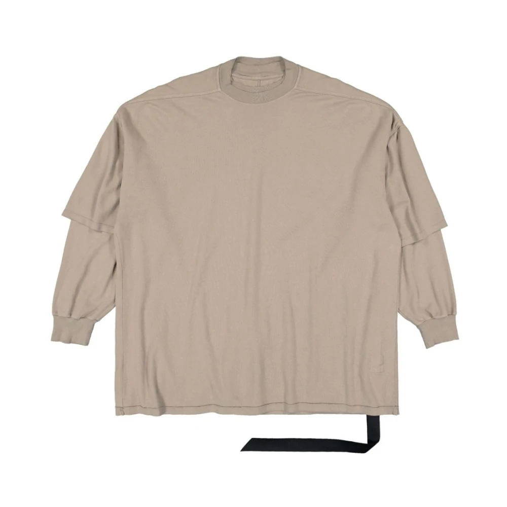 Rick Owens , Sweatshirts, Male, Beige, One Size, Crewneck Sweatshirt