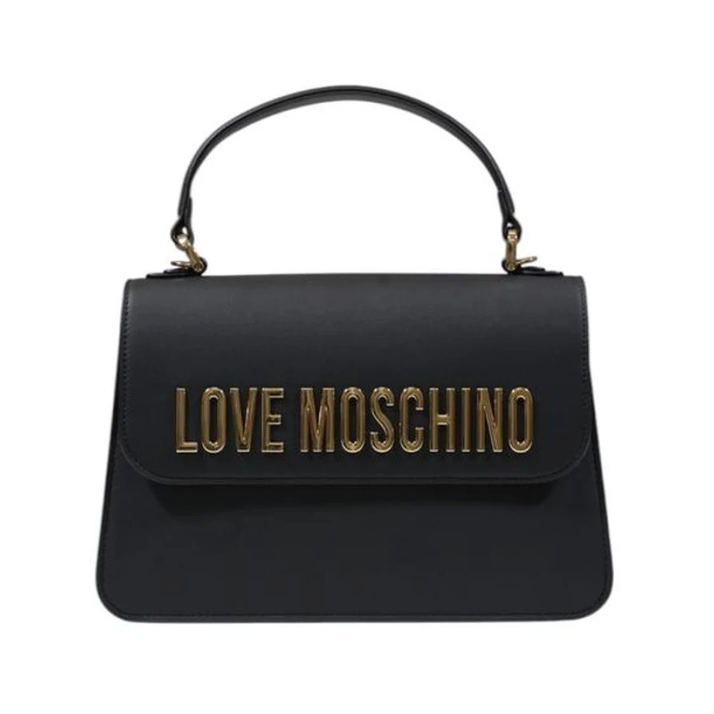 Love Moschino Polyurethaan Handtas Dames Middelgrote Tassen Collectie Black Dames