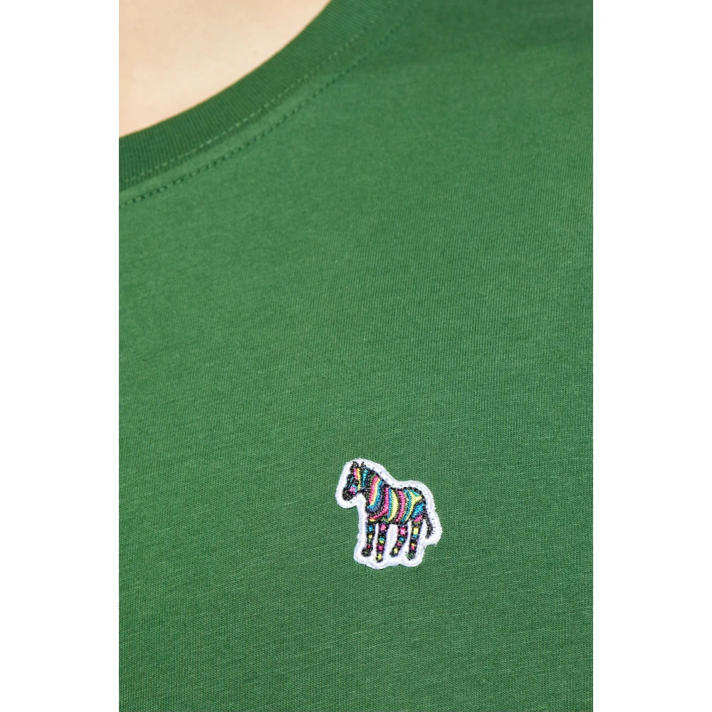 PS By Paul Smith T-shirt met logopatch Green Heren