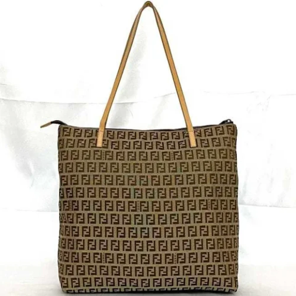 Fendi Vintage Pre-owned Fabric fendi-bags Beige Dames