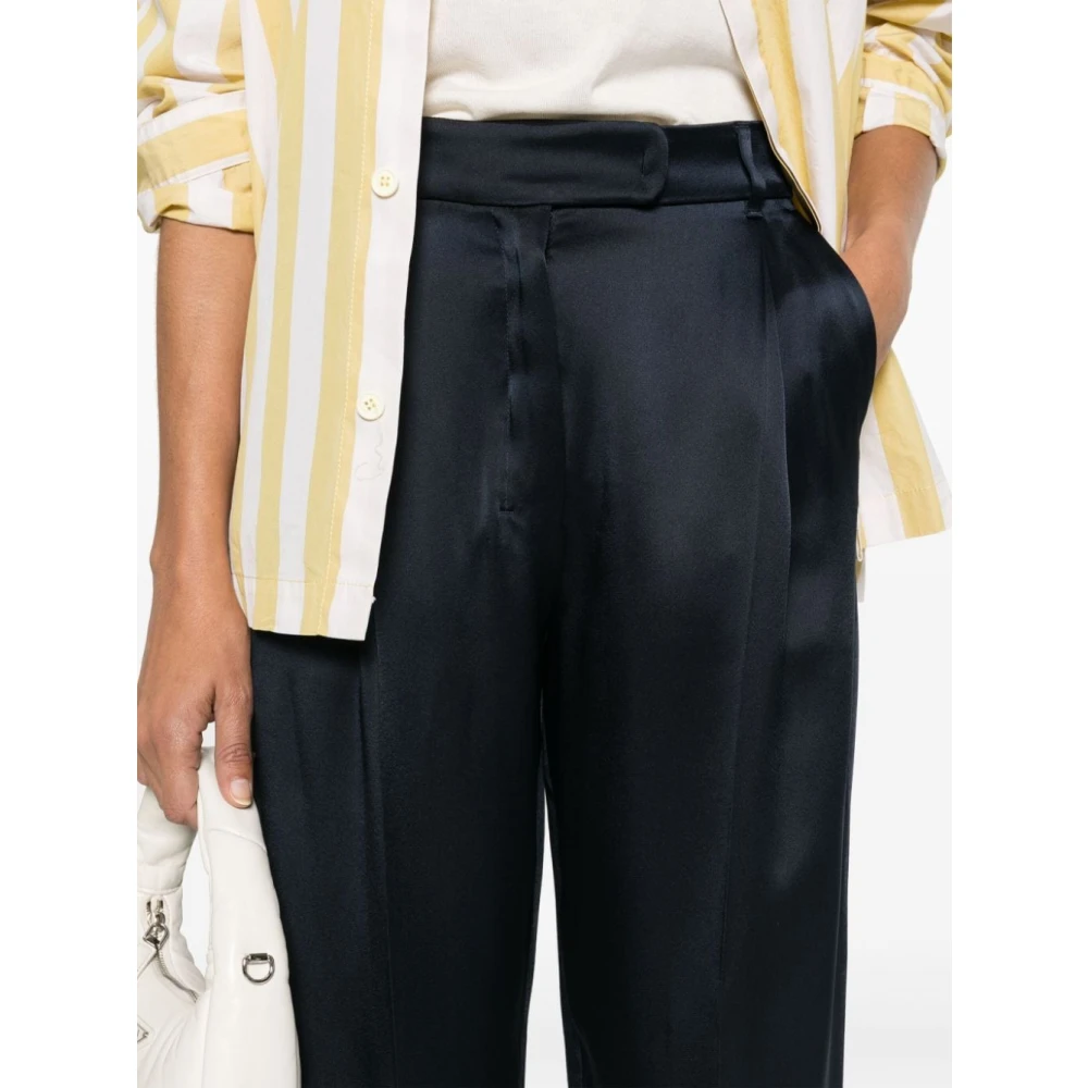 Max Mara Wijde broek Amleto 005 Blue Dames