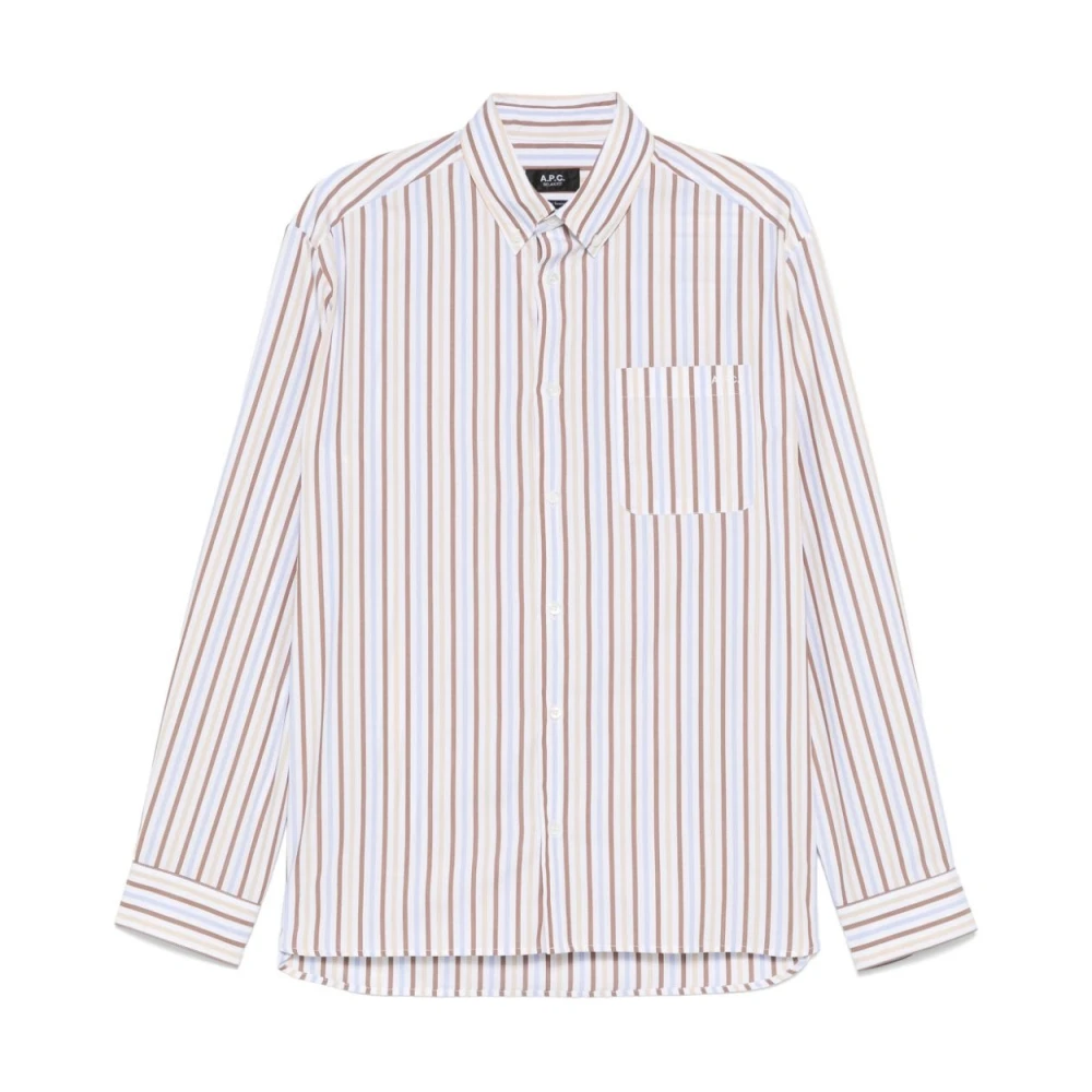 A.p.c. Biologisch Katoenen Overhemd Multicolor Heren