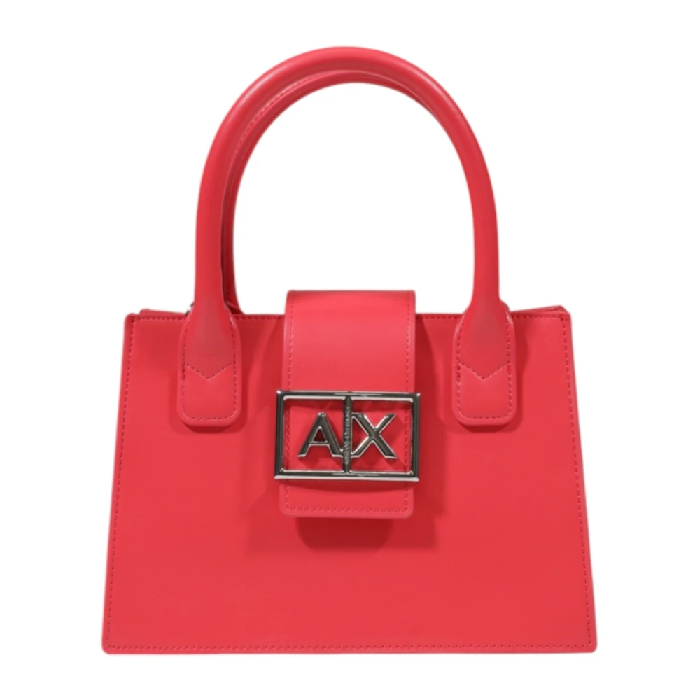 Armani Exchange Chique Koraal Handtas met Schouderband Red Dames