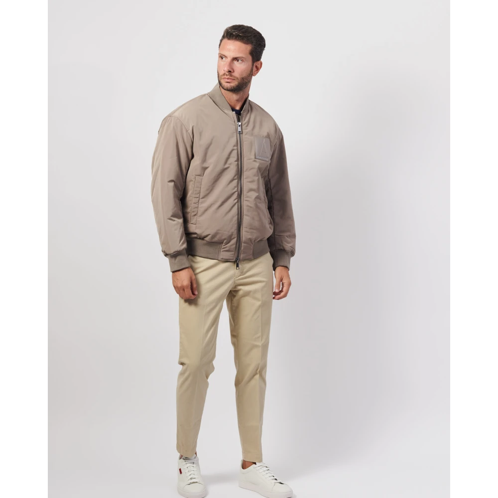 Armani Exchange Beige Jassen met Logodetail Beige Heren