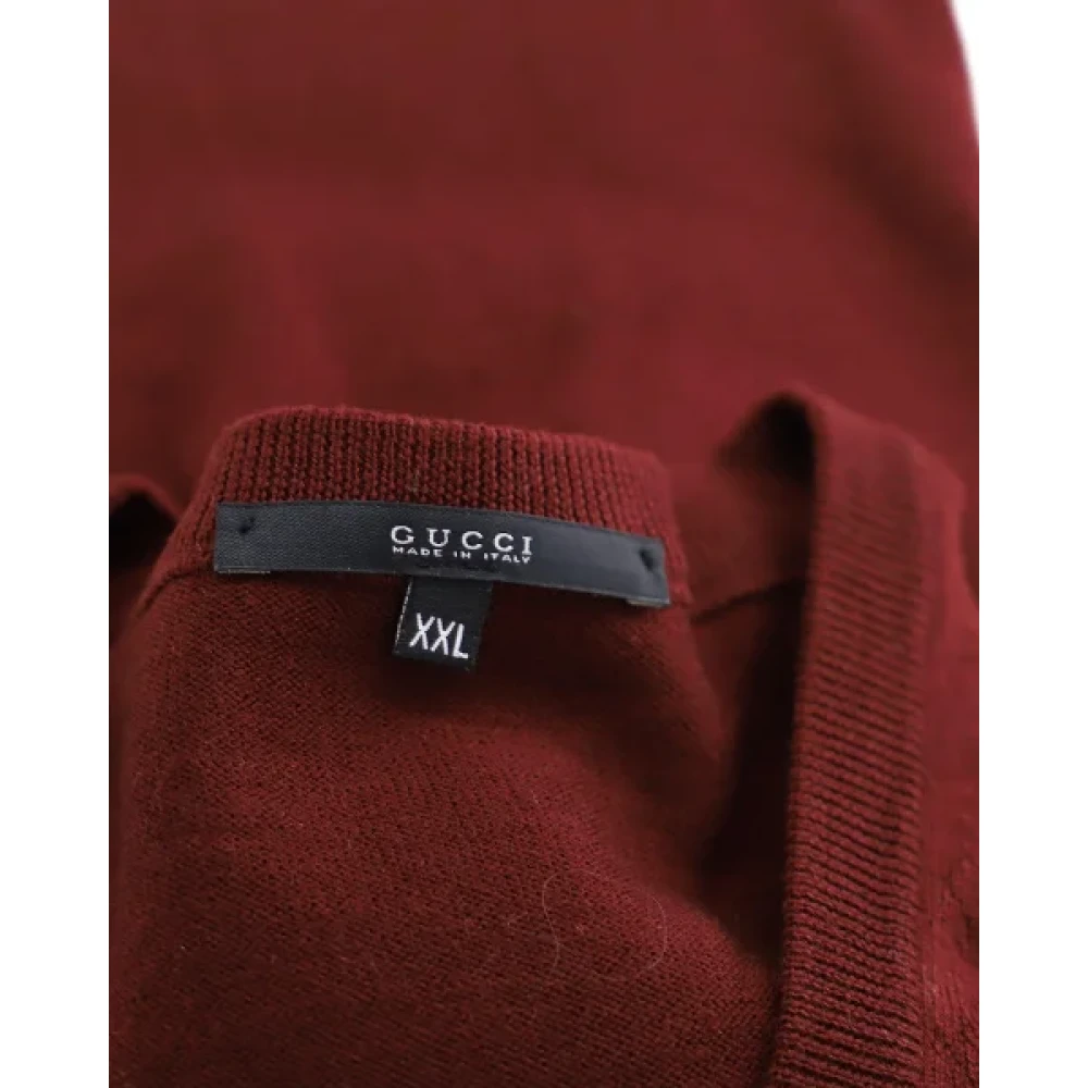 Gucci Vintage Pre-owned Wool tops Red Heren