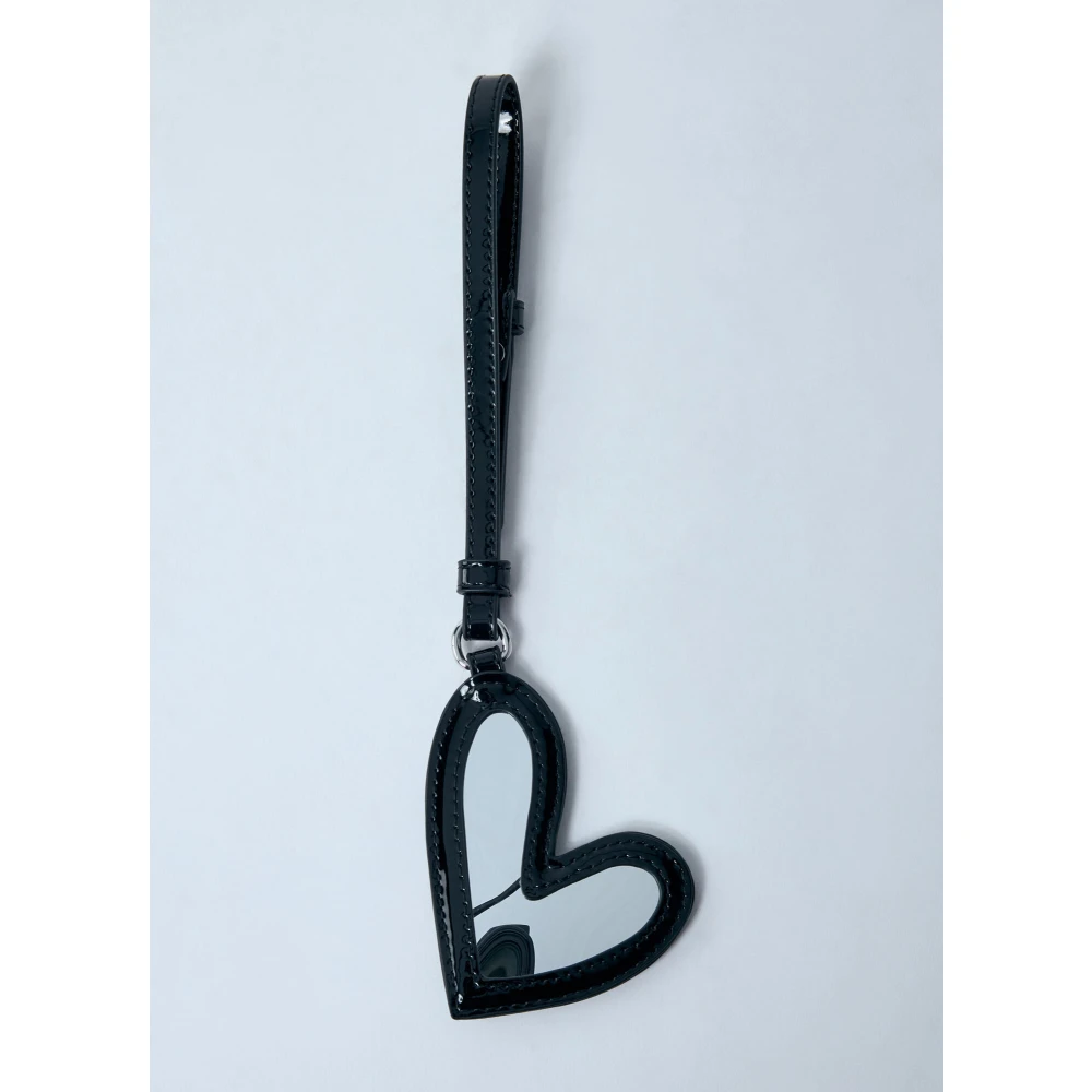 Diesel Sleutelhanger met hartontwerp en spiegelafwerking Black Dames