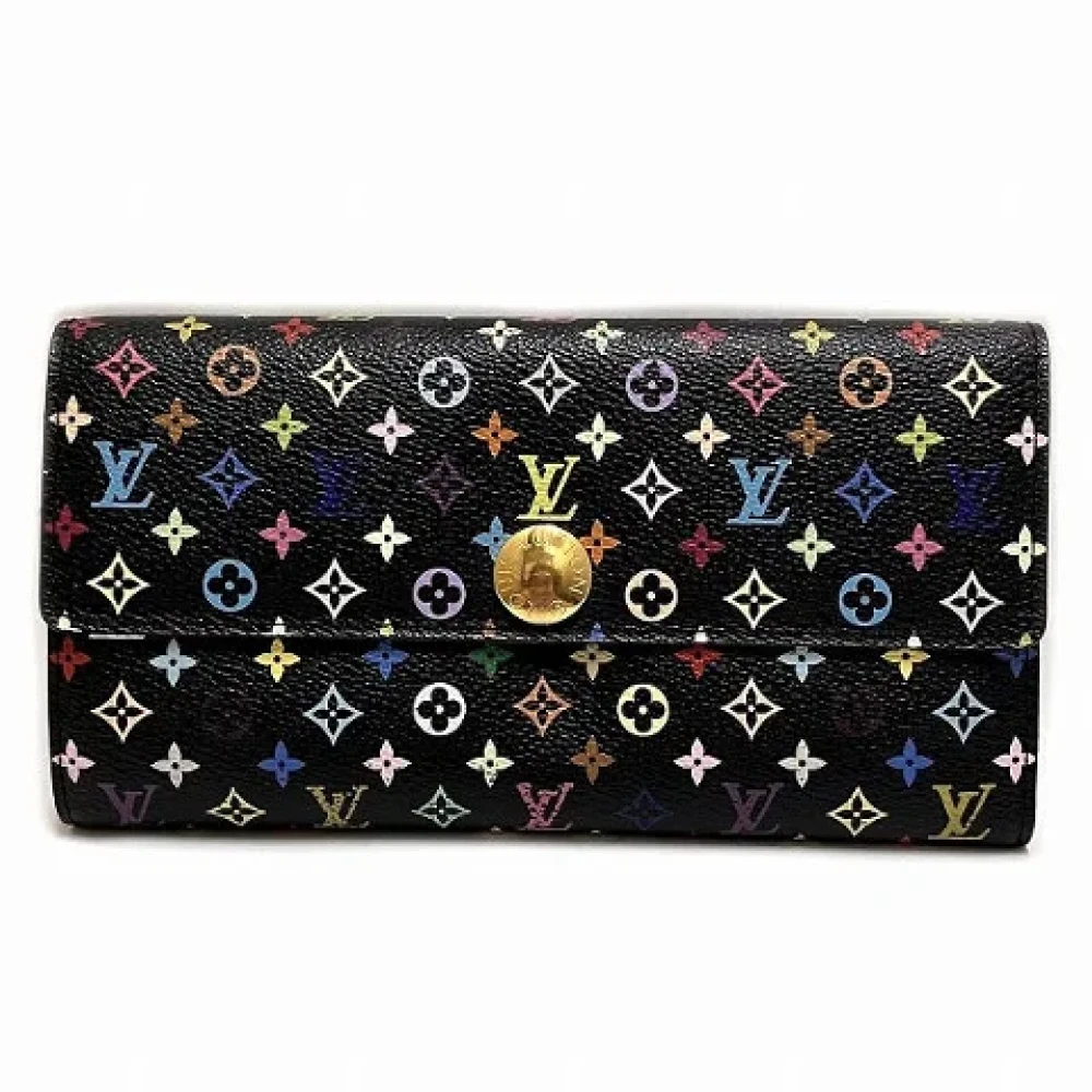 Louis Vuitton Vintage Pre-owned Canvas wallets Black Dames