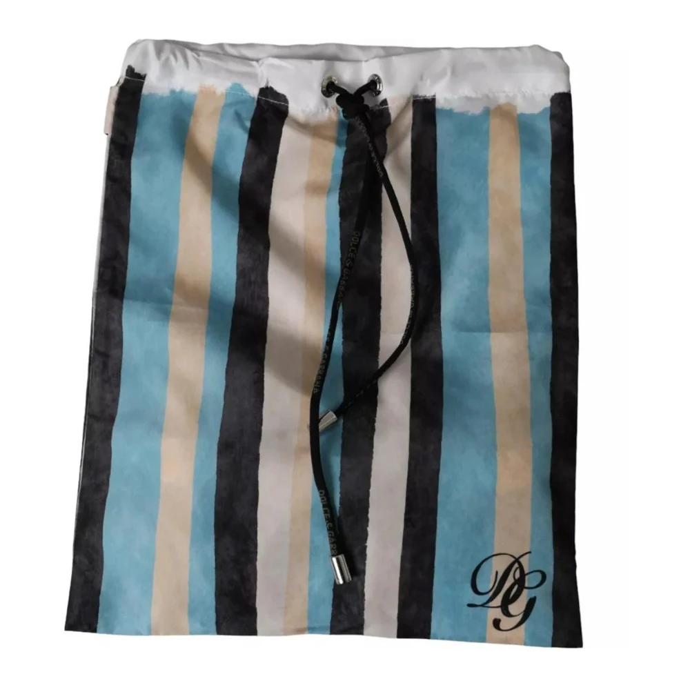 Dolce & Gabbana Gestreepte Logo Zwembroek Multicolor Heren