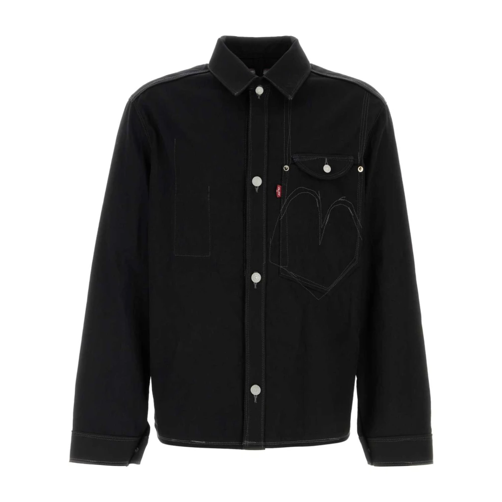 Junya Watanabe Zwarte Denim X Levis Shirt Black Heren