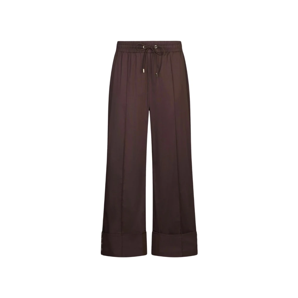 Liu Jo Vrouw Bruin Broeken Dames, Xl, Katoen, Ta 6167 T416a Wijde Broek