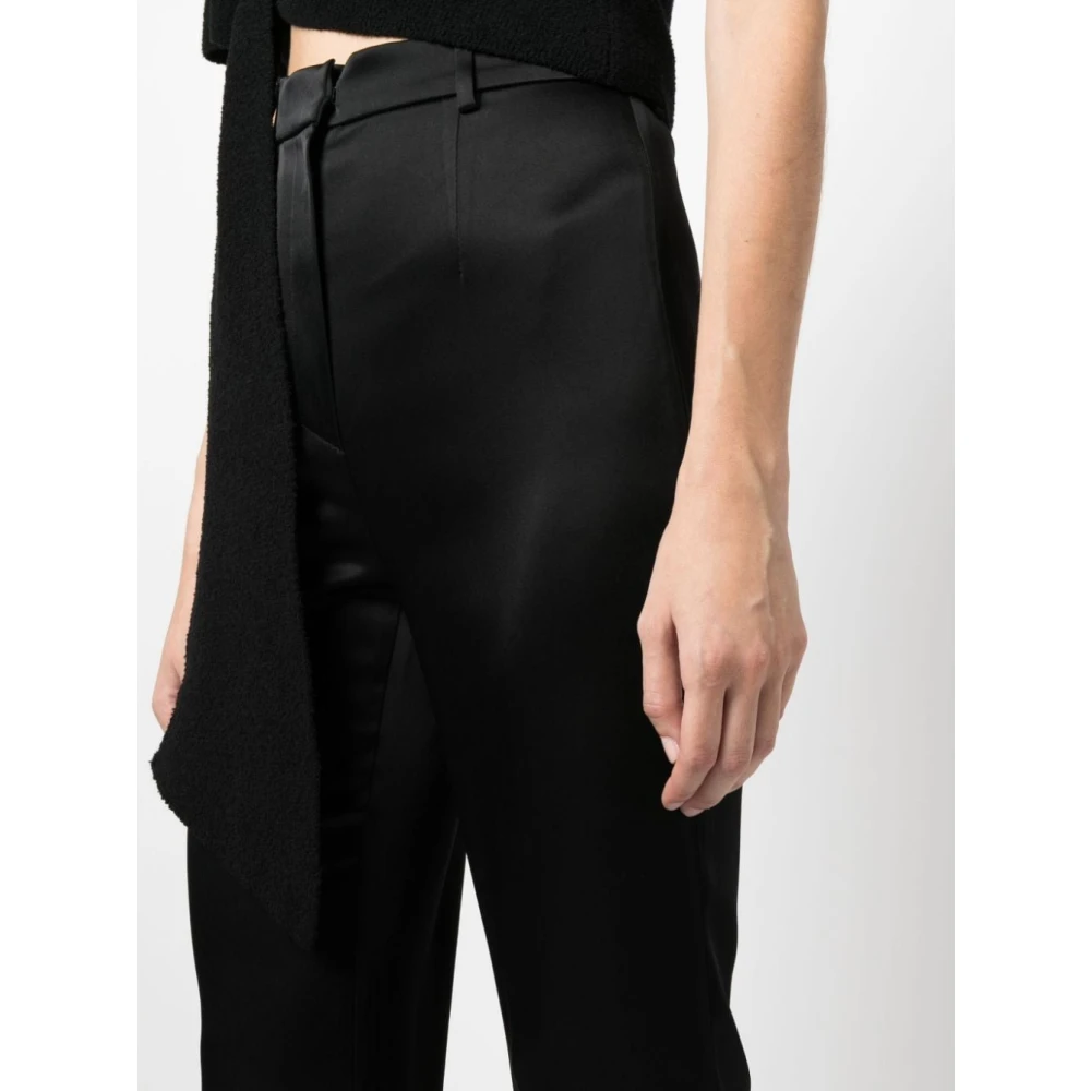 Nanushka Zwarte Hoge Taille Broek Black Dames
