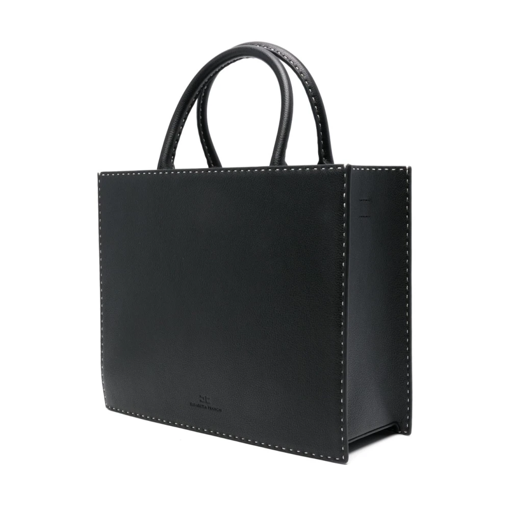 Elisabetta Franchi Zwarte Shopper Tas voor Vrouwen Black Dames