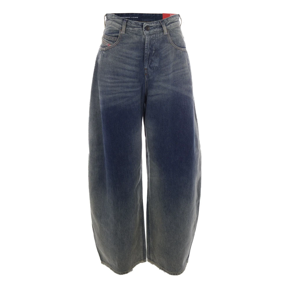 Diesel Vrouw Blauw Jeans Dames, W27, Katoen, Loose-Fit Jeans