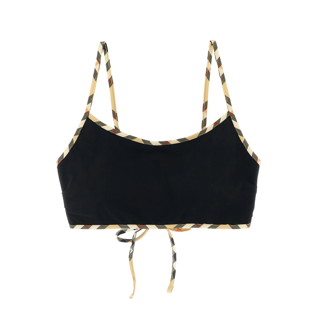 Burberry Women's Black Bikinis, M, Starla Stretch Nylon Bikini Top