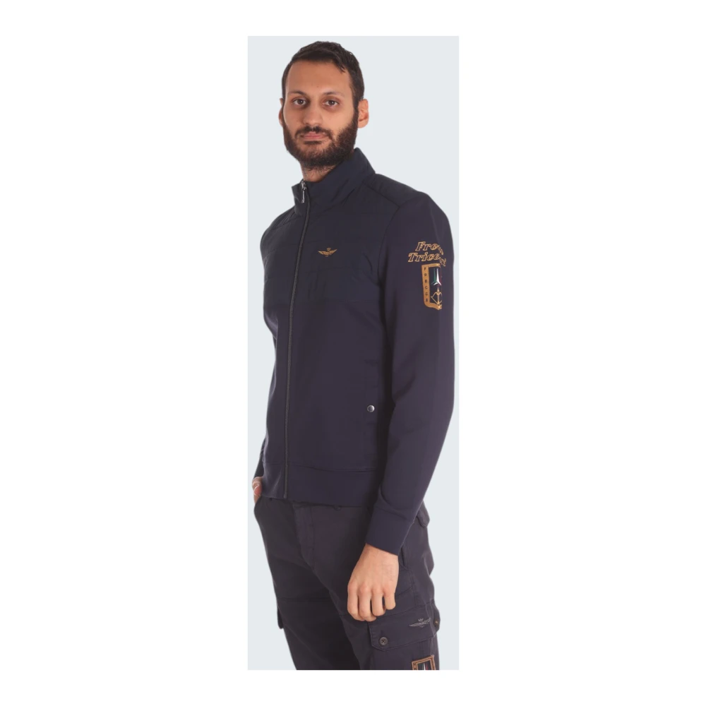 aeronautica militare Donkerblauwe Stijlvolle Jas Blue Heren