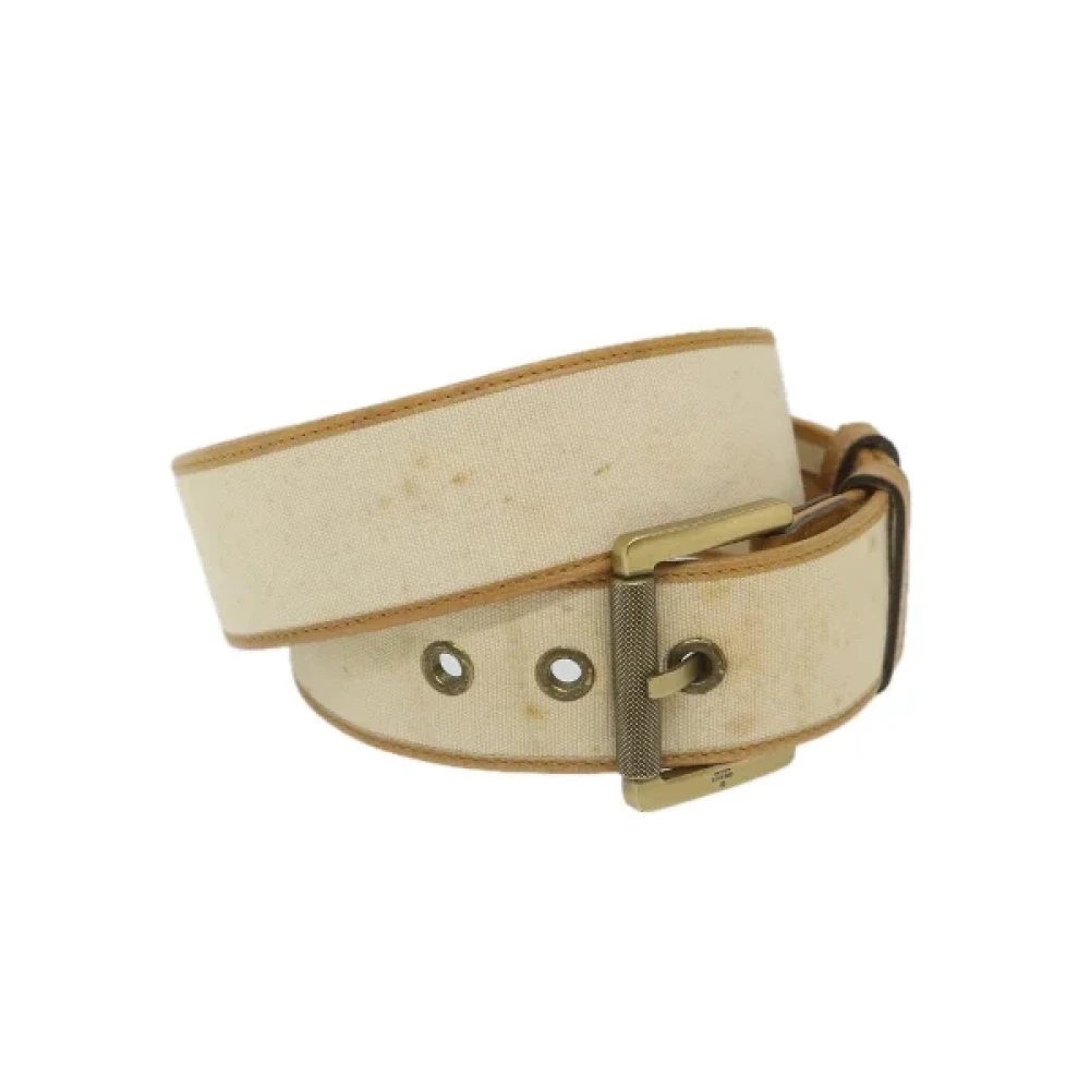 Gucci Vintage Pre-owned Canvas belts Beige Dames