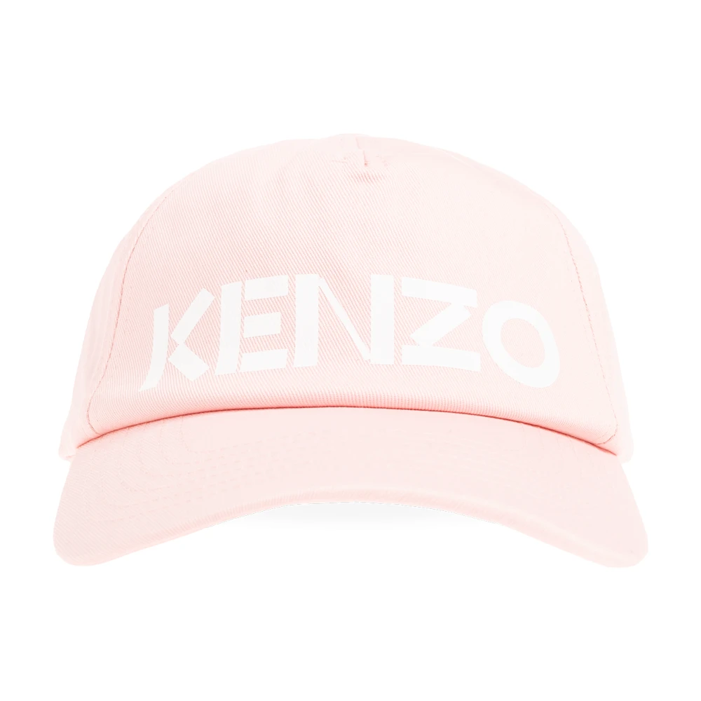 Kenzo Paris Print Baseball Cap Pink Heren