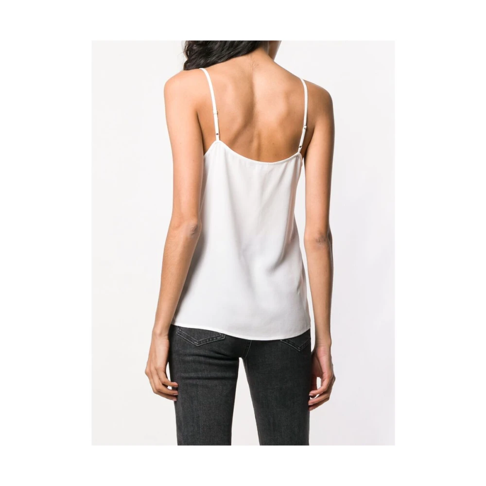 Equipment Zijden V-hals Camisole Top White Dames