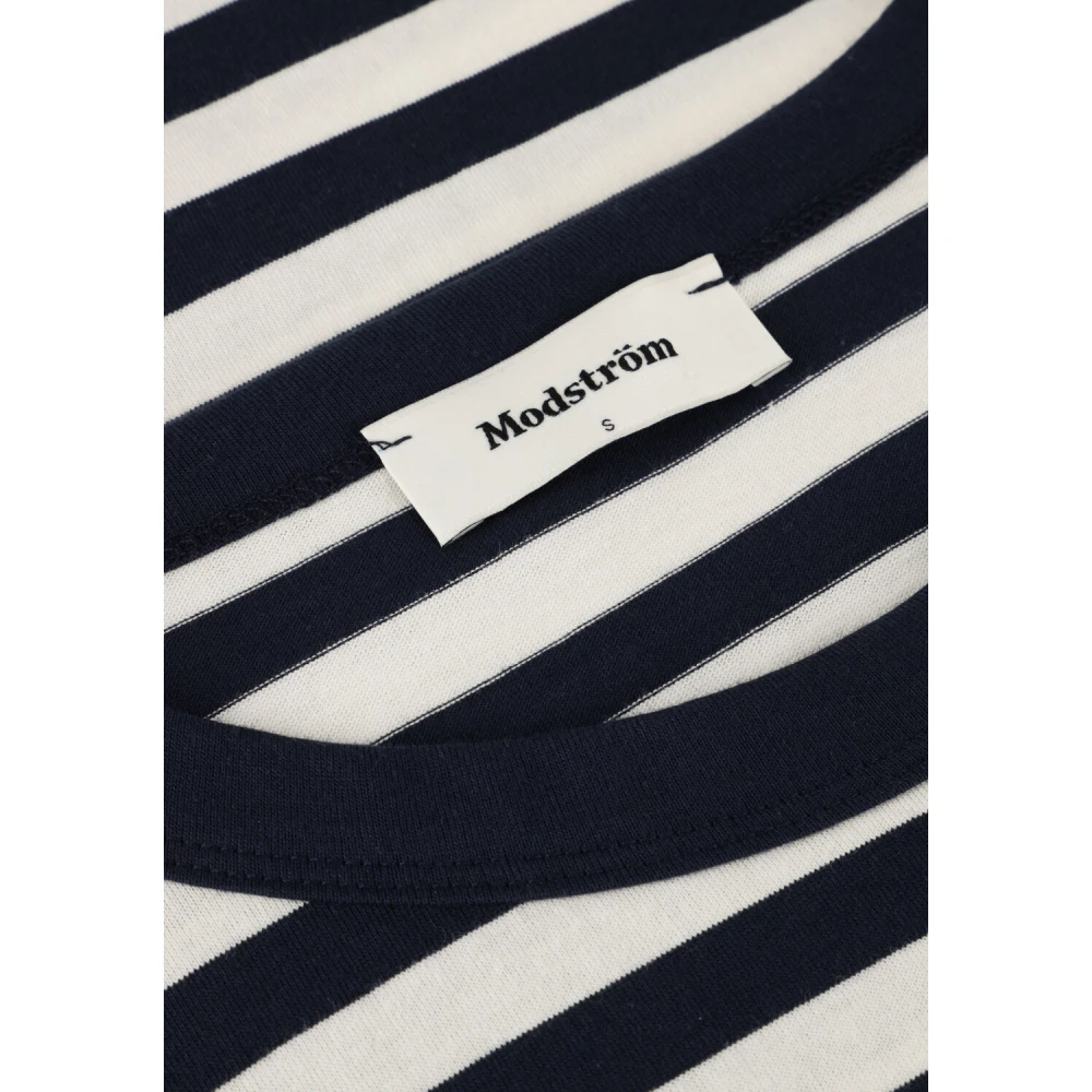 Modström Blauw Wit Gestreept LS T-shirt Blue Dames