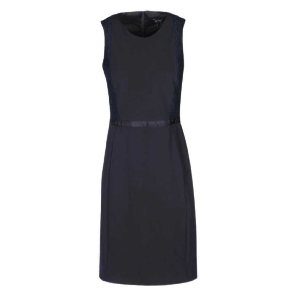 Emporio Armani Elegante Zwarte Jurk voor Vrouwen Blue Dames