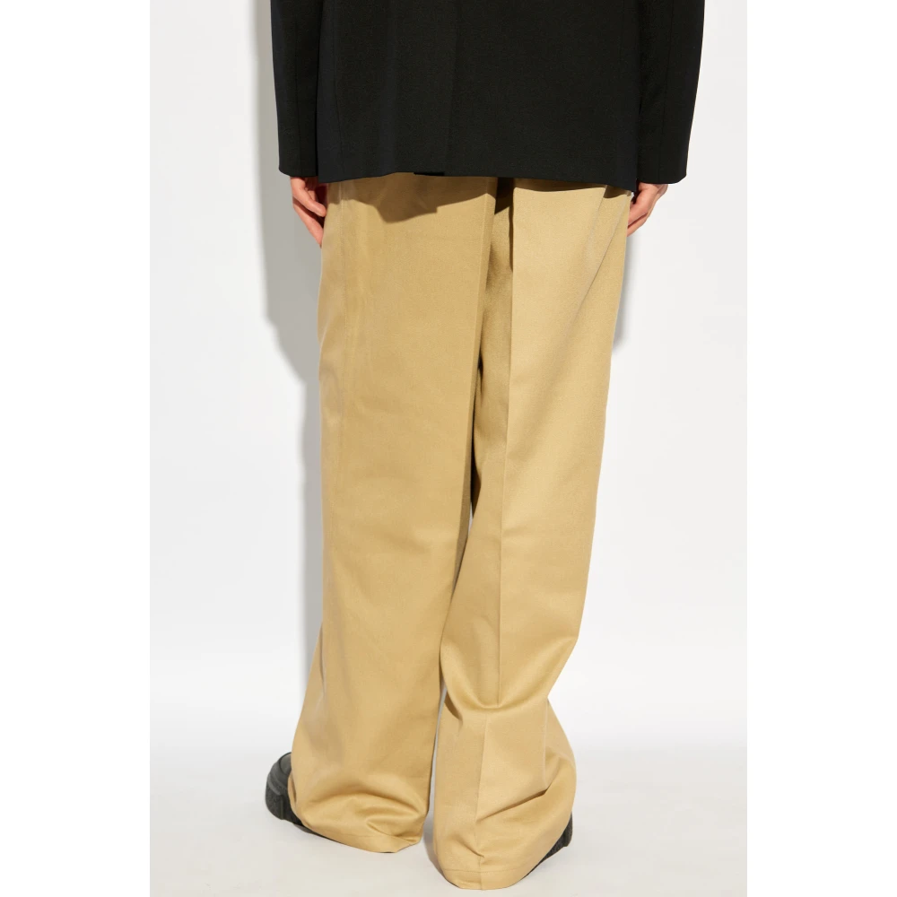 Maison Margiela Gekreukelde broek Beige Heren