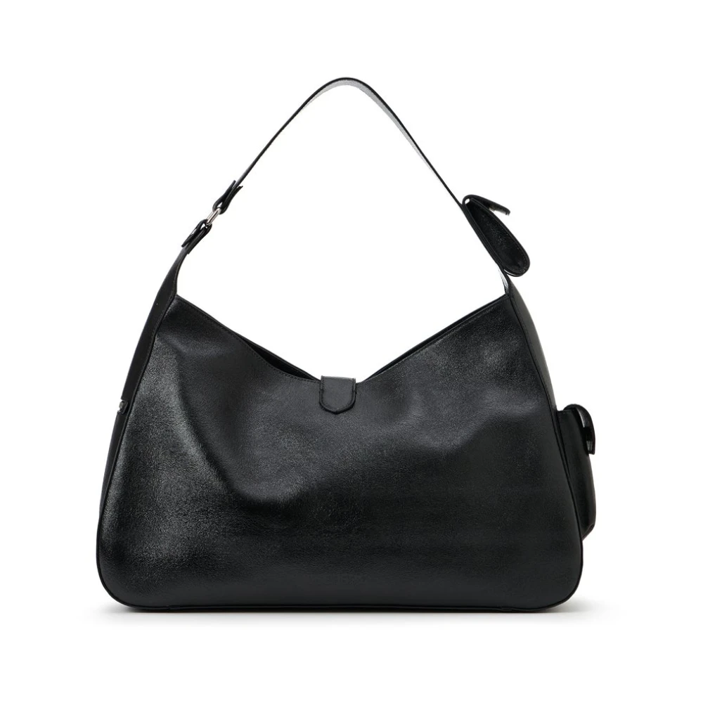 Iceberg Zwarte Gelamineerde Leren Top Handvat Tas Black Dames