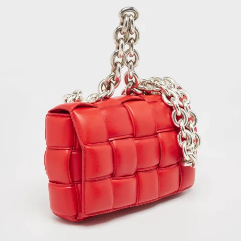 Bottega Veneta Vintage Pre-owned Leather shoulder-bags Red Dames