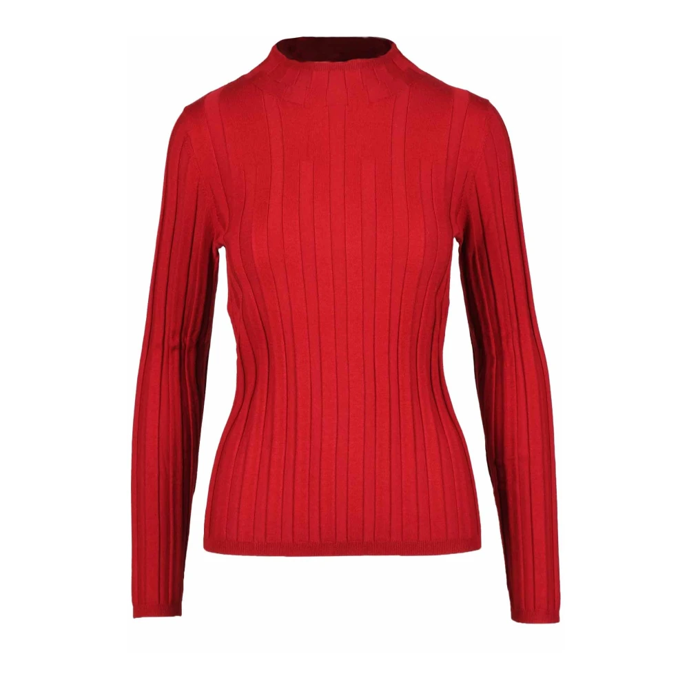 Pennyblack Casual Viscose Polyester Gebreide Top Red Dames