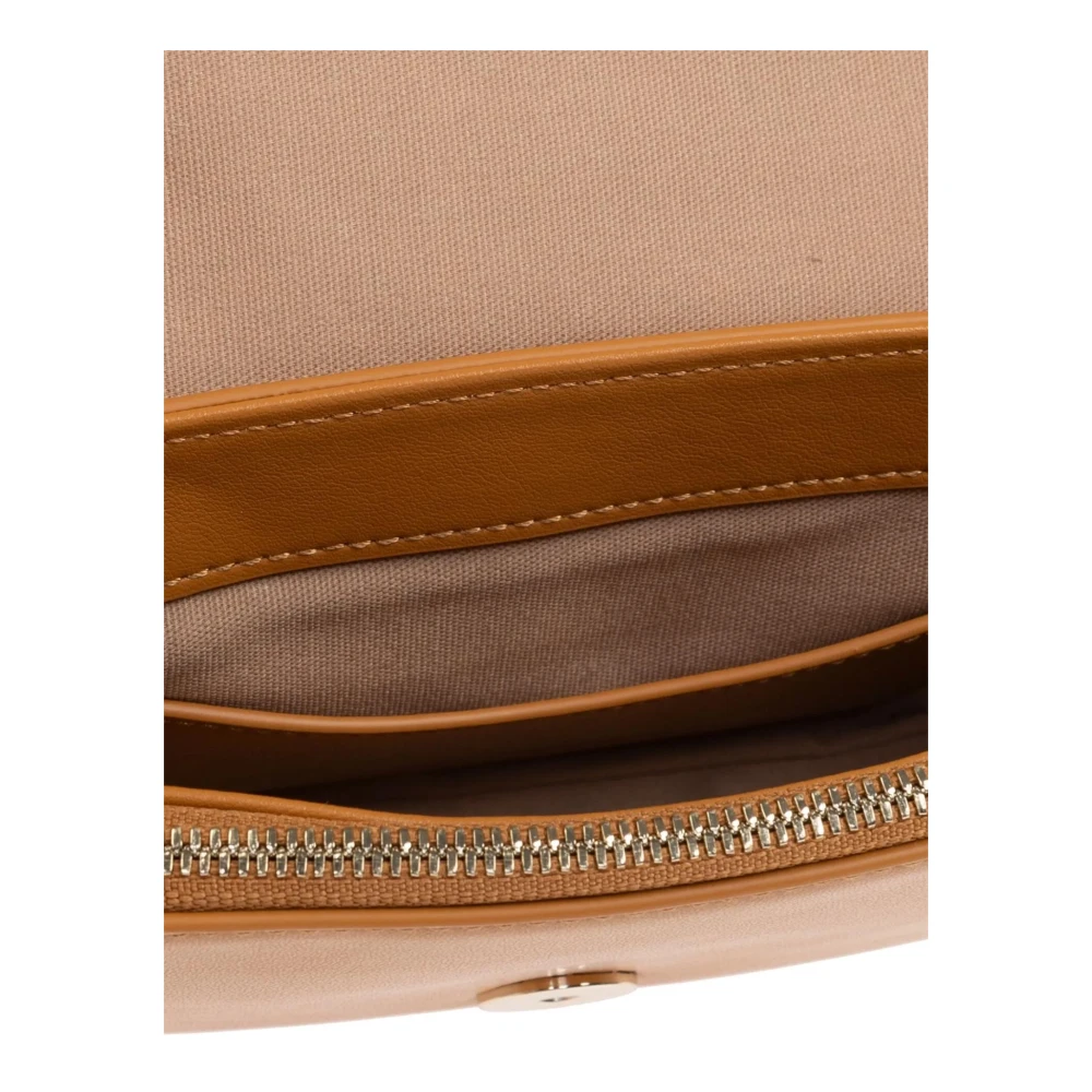 Emporio Armani Geweven Ketting Schoudertas Bruin Brown Dames