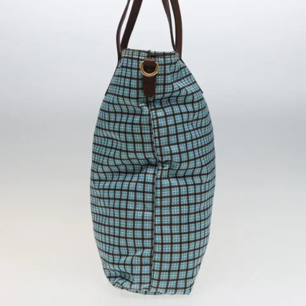 Prada Vintage Pre-owned Nylon handbags Blue Dames