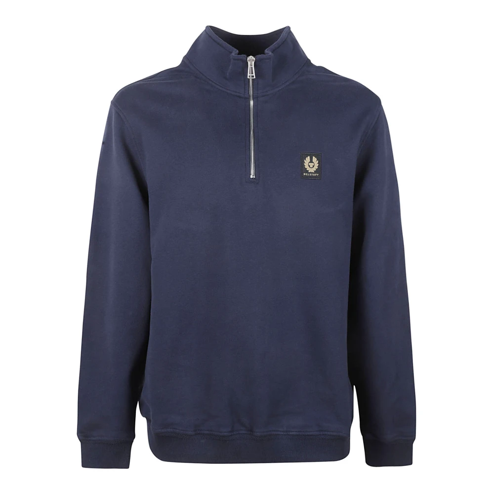 Belstaff Katoenen Rits Hoodie Donker Ink Blue Heren