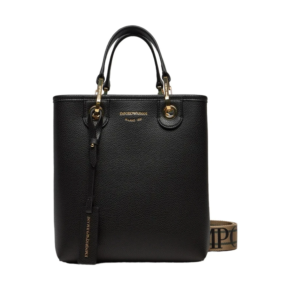Emporio Armani Nero Zilver Shopping Tas Black Dames