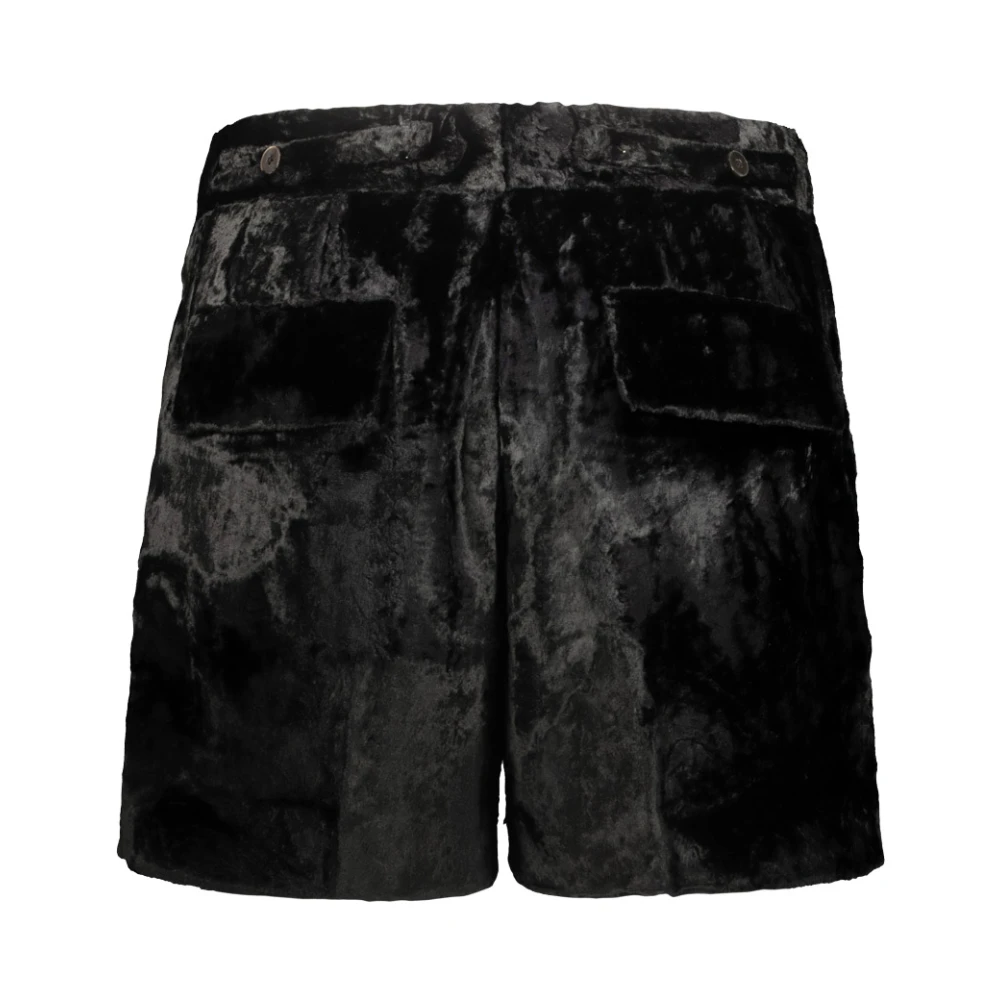 Sapio Velvet Shorts met Verstelbare Taille Black Dames