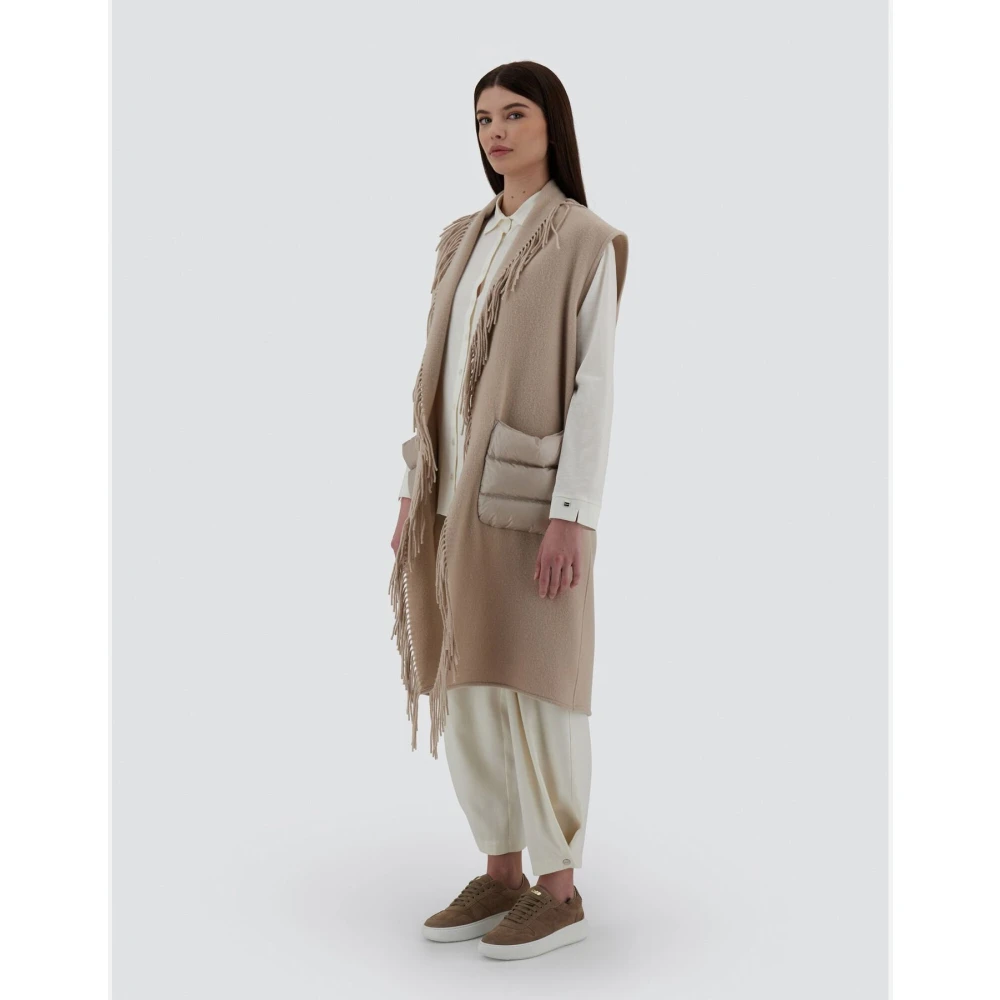 Herno Ultralight Nylon Resort Vest Beige Dames