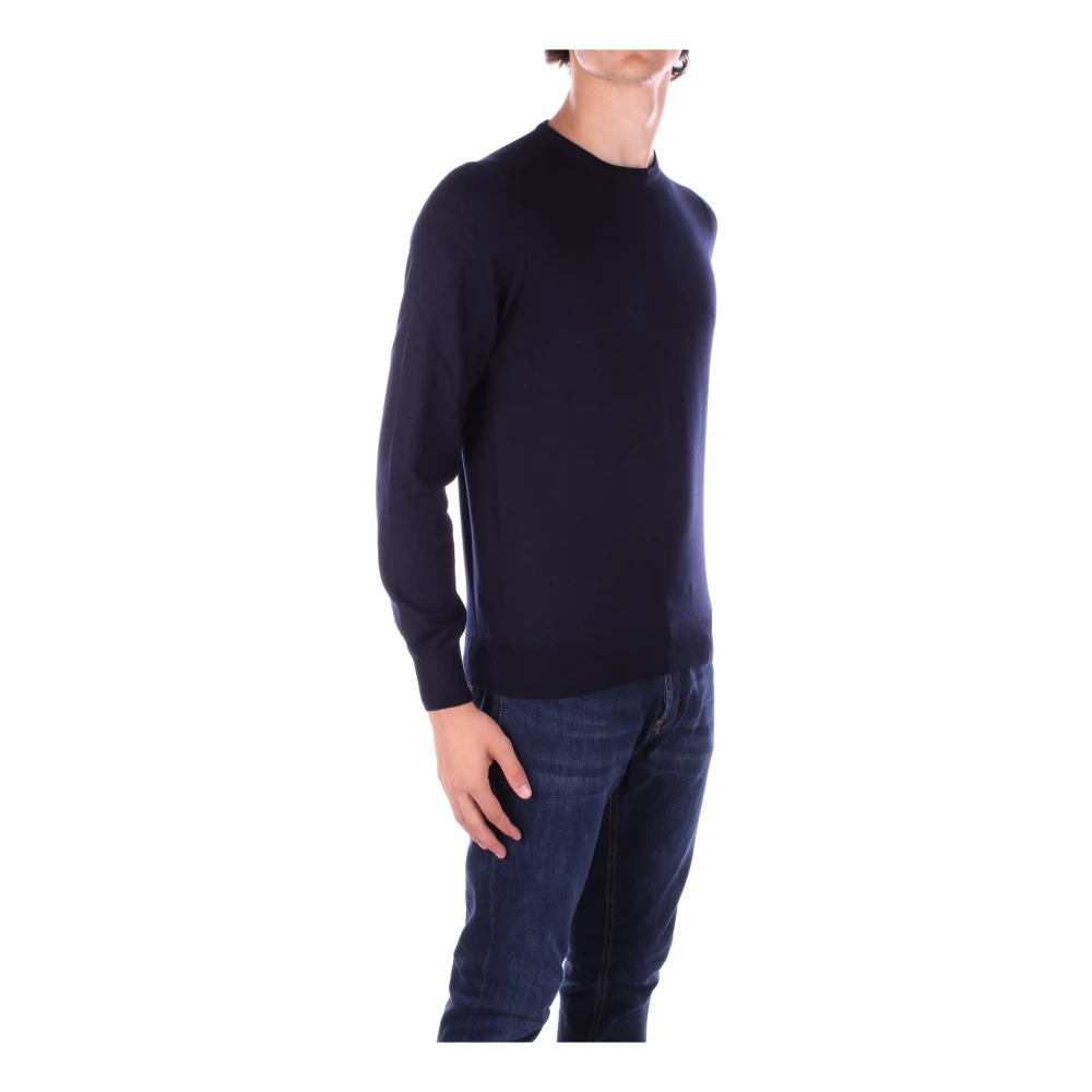 Tagliatore Blauwe Trui Marley Wol Blue Heren